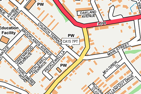 CA15 7PT map - OS OpenMap – Local (Ordnance Survey)