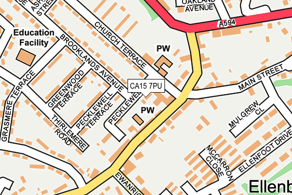 CA15 7PU map - OS OpenMap – Local (Ordnance Survey)