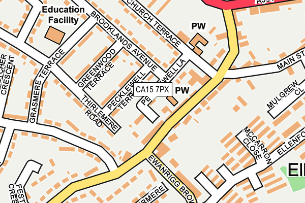 CA15 7PX map - OS OpenMap – Local (Ordnance Survey)