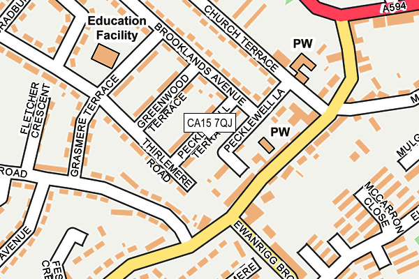 CA15 7QJ map - OS OpenMap – Local (Ordnance Survey)