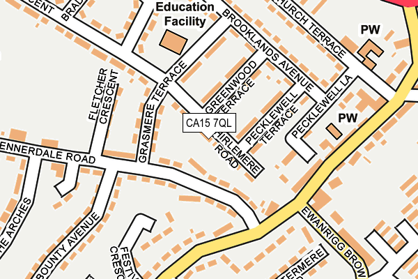 CA15 7QL map - OS OpenMap – Local (Ordnance Survey)