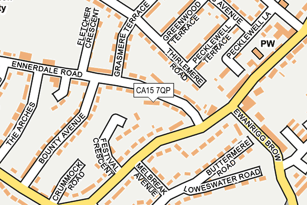 CA15 7QP map - OS OpenMap – Local (Ordnance Survey)