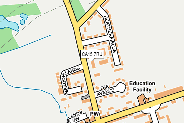 CA15 7RU map - OS OpenMap – Local (Ordnance Survey)