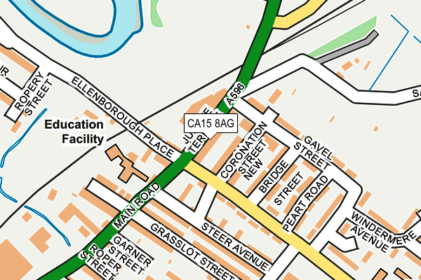 CA15 8AG map - OS OpenMap – Local (Ordnance Survey)