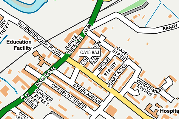 CA15 8AJ map - OS OpenMap – Local (Ordnance Survey)