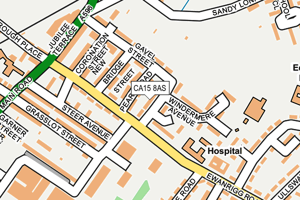 CA15 8AS map - OS OpenMap – Local (Ordnance Survey)