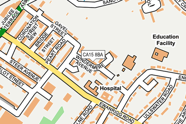 CA15 8BA map - OS OpenMap – Local (Ordnance Survey)