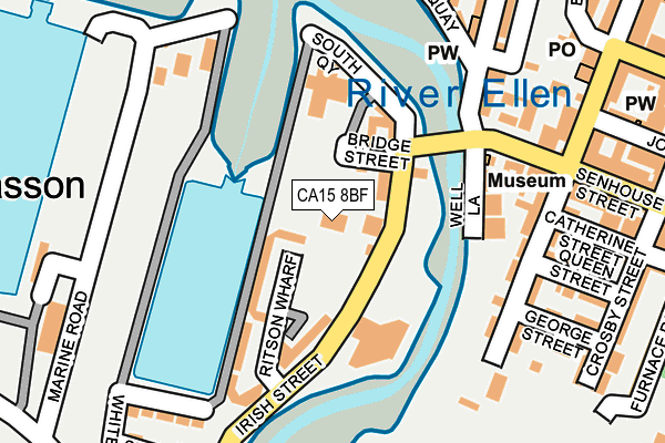 CA15 8BF map - OS OpenMap – Local (Ordnance Survey)