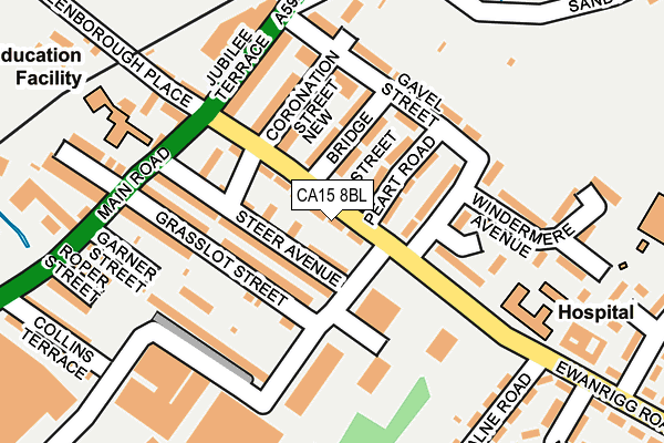 CA15 8BL map - OS OpenMap – Local (Ordnance Survey)