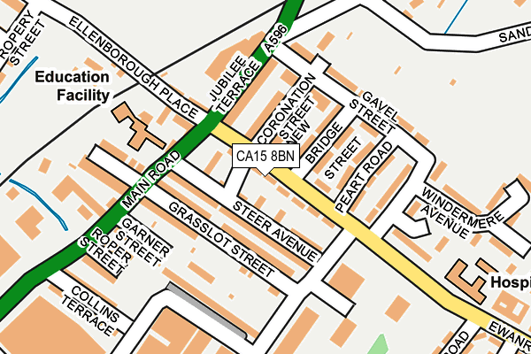 CA15 8BN map - OS OpenMap – Local (Ordnance Survey)