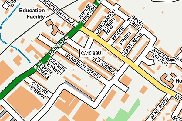 CA15 8BU map - OS OpenMap – Local (Ordnance Survey)
