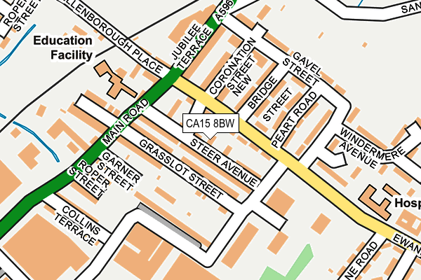 CA15 8BW map - OS OpenMap – Local (Ordnance Survey)