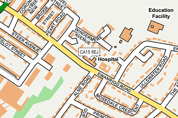 CA15 8EJ map - OS OpenMap – Local (Ordnance Survey)