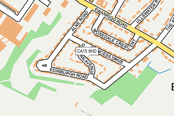 CA15 8HD map - OS OpenMap – Local (Ordnance Survey)