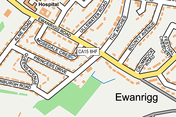 CA15 8HF map - OS OpenMap – Local (Ordnance Survey)