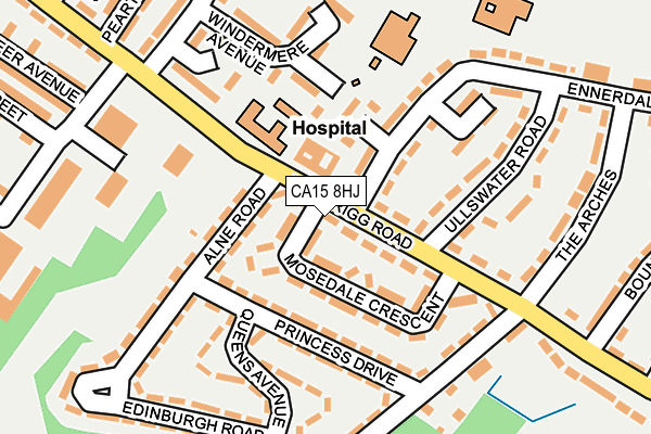 CA15 8HJ map - OS OpenMap – Local (Ordnance Survey)