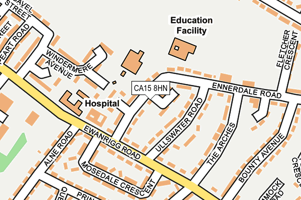 CA15 8HN map - OS OpenMap – Local (Ordnance Survey)