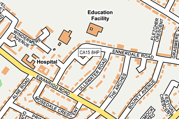 CA15 8HP map - OS OpenMap – Local (Ordnance Survey)