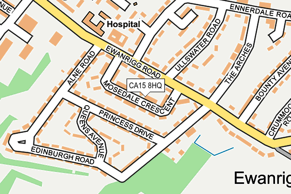 CA15 8HQ map - OS OpenMap – Local (Ordnance Survey)