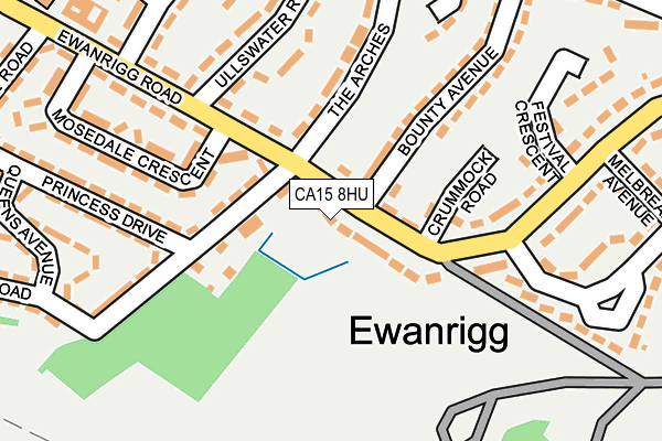 CA15 8HU map - OS OpenMap – Local (Ordnance Survey)