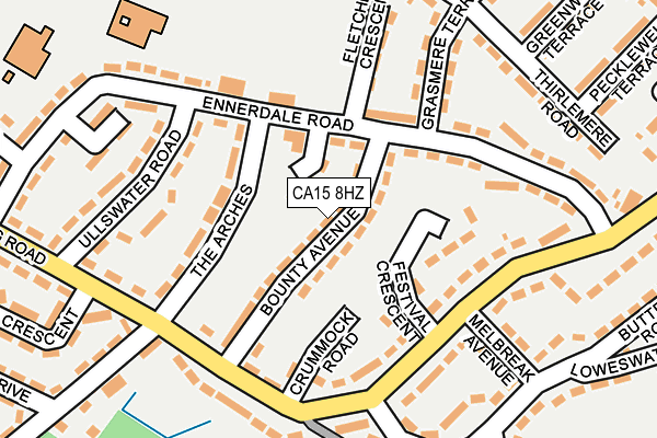 CA15 8HZ map - OS OpenMap – Local (Ordnance Survey)