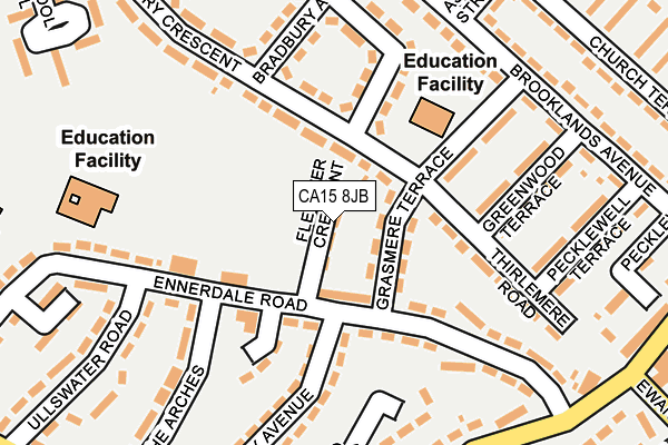 CA15 8JB map - OS OpenMap – Local (Ordnance Survey)