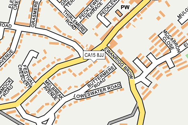 CA15 8JJ map - OS OpenMap – Local (Ordnance Survey)