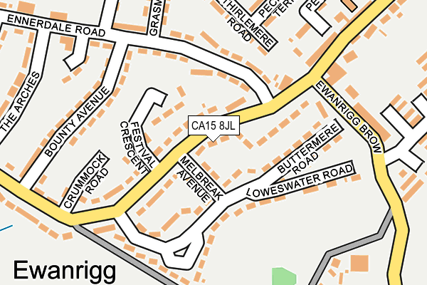 CA15 8JL map - OS OpenMap – Local (Ordnance Survey)