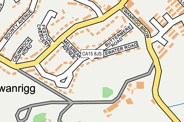 CA15 8JS map - OS OpenMap – Local (Ordnance Survey)