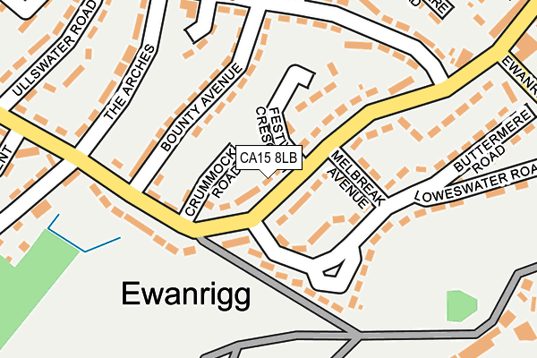 CA15 8LB map - OS OpenMap – Local (Ordnance Survey)