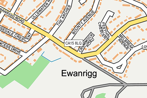 CA15 8LQ map - OS OpenMap – Local (Ordnance Survey)