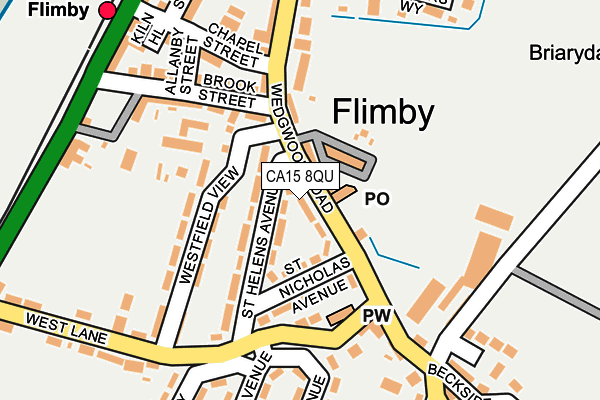 CA15 8QU map - OS OpenMap – Local (Ordnance Survey)