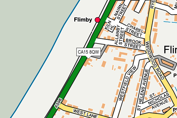 CA15 8QW map - OS OpenMap – Local (Ordnance Survey)