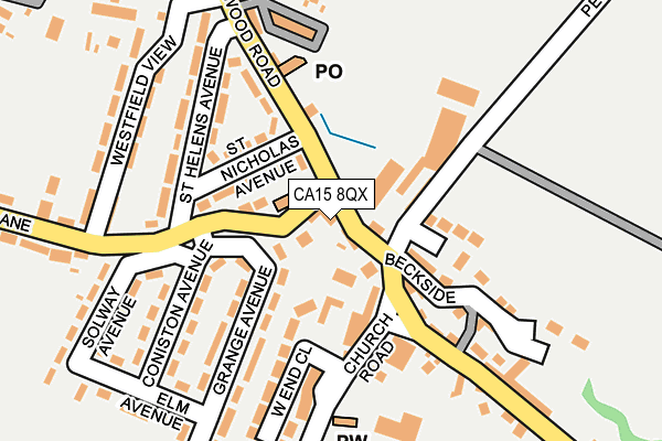 CA15 8QX map - OS OpenMap – Local (Ordnance Survey)