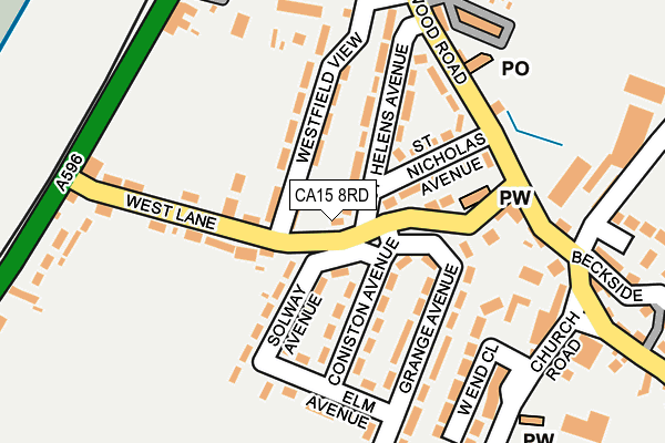 CA15 8RD map - OS OpenMap – Local (Ordnance Survey)