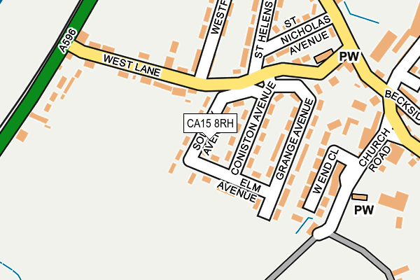 CA15 8RH map - OS OpenMap – Local (Ordnance Survey)