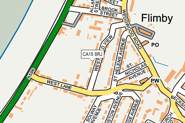 CA15 8RJ map - OS OpenMap – Local (Ordnance Survey)