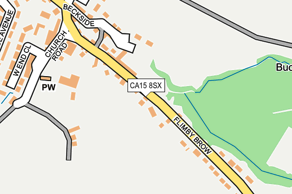 CA15 8SX map - OS OpenMap – Local (Ordnance Survey)