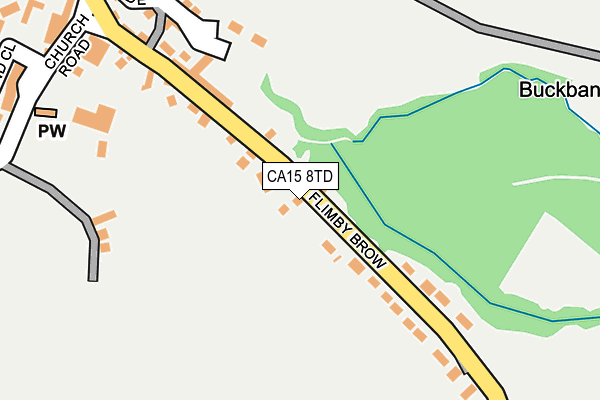 CA15 8TD map - OS OpenMap – Local (Ordnance Survey)