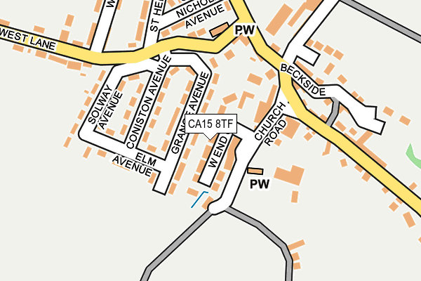 CA15 8TF map - OS OpenMap – Local (Ordnance Survey)
