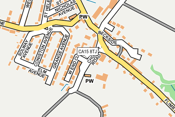 CA15 8TJ map - OS OpenMap – Local (Ordnance Survey)