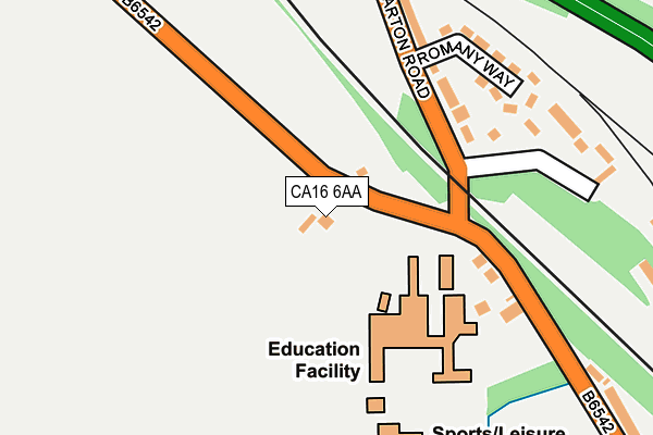 CA16 6AA map - OS OpenMap – Local (Ordnance Survey)