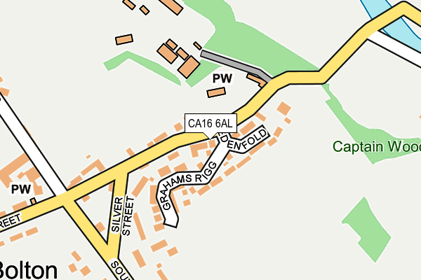 CA16 6AL map - OS OpenMap – Local (Ordnance Survey)