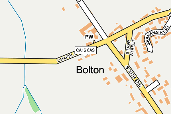 CA16 6AS map - OS OpenMap – Local (Ordnance Survey)