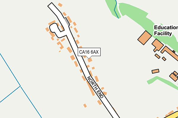 CA16 6AX map - OS OpenMap – Local (Ordnance Survey)