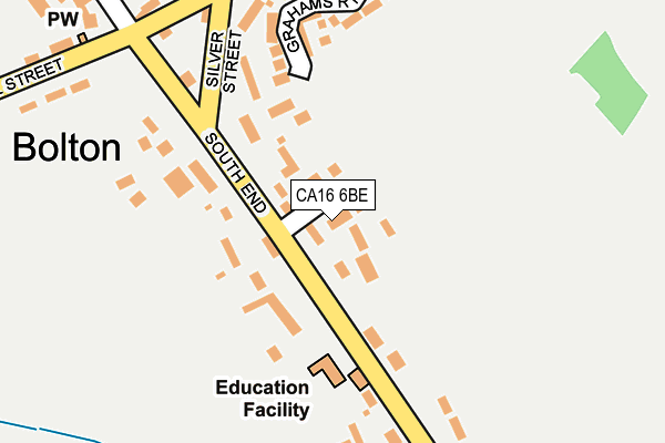 CA16 6BE map - OS OpenMap – Local (Ordnance Survey)