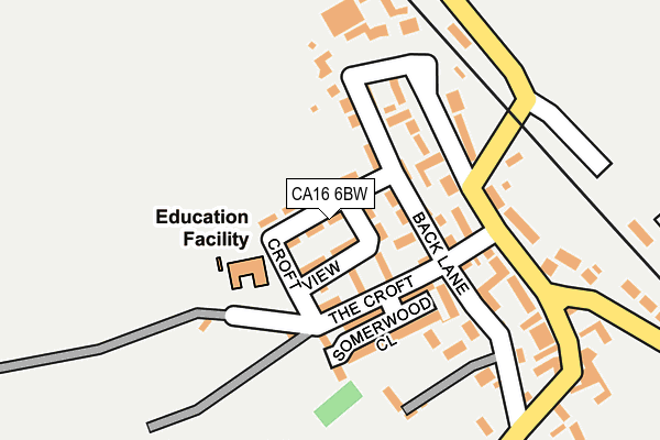 CA16 6BW map - OS OpenMap – Local (Ordnance Survey)