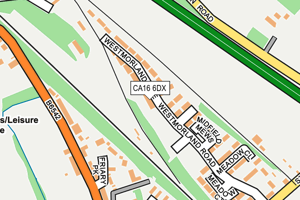 CA16 6DX map - OS OpenMap – Local (Ordnance Survey)