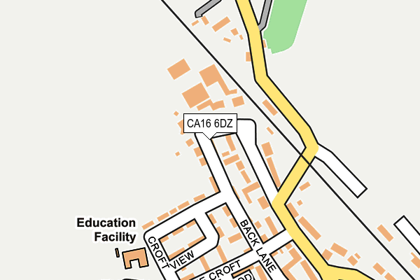 CA16 6DZ map - OS OpenMap – Local (Ordnance Survey)