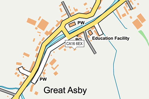 CA16 6EX map - OS OpenMap – Local (Ordnance Survey)